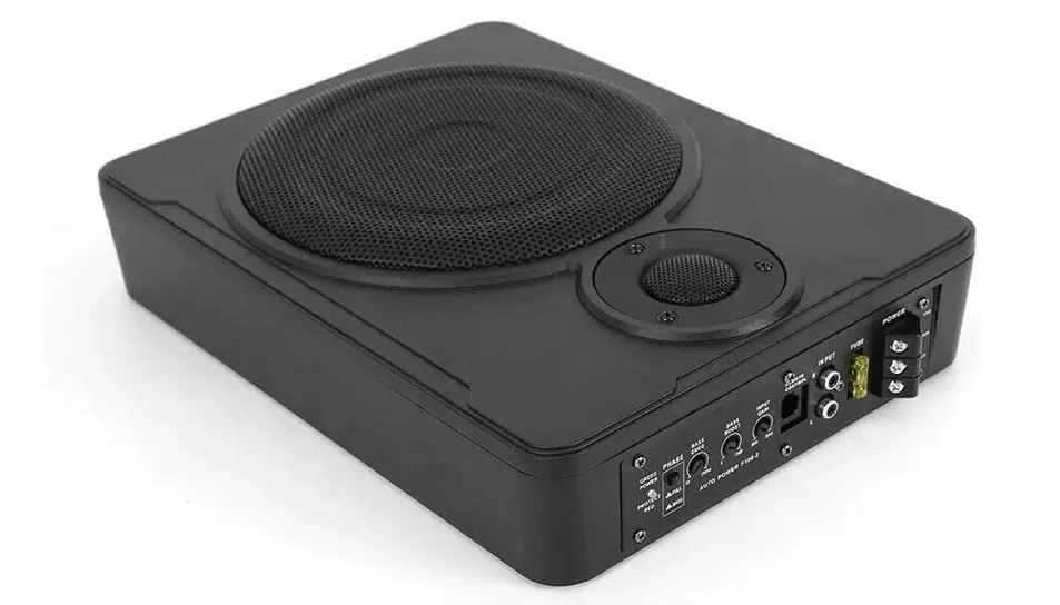 8 Zoll Ultradünner Auto Untersitz Aktiv Subwoofer Bass Lautsprecher Auto Audio 600W mit Zubehör