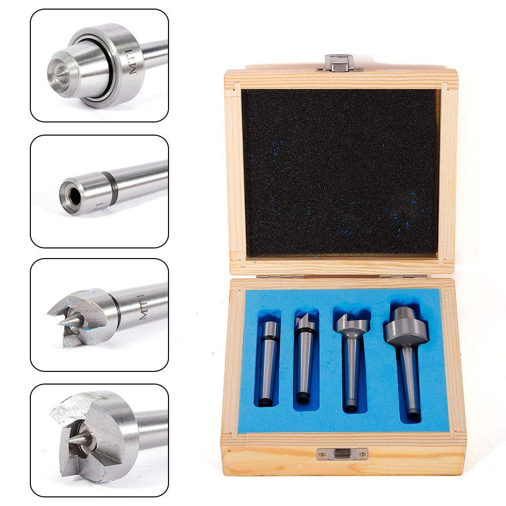 Lathe Center Set 4tlg Set Mitlaufende Körnerspitze MT1 MK1 Körner Zentrierspitze Rollkörner