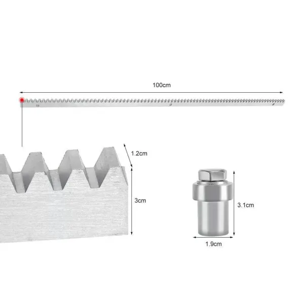 2000kg IP44 Rack 6M Zahnschiene Zahnstange für Schiebetorantrieb Antrieb 2000kg IP44 Rack 6M Zahnschiene Zahnstange für Schiebetorantrieb Antrieb
