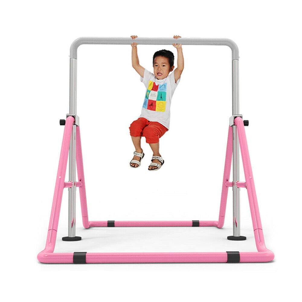 Kinder Gymnastik Reck Stufenbarren Klimmzugstange Turnen Sport Stable Stange 129cm Rosa