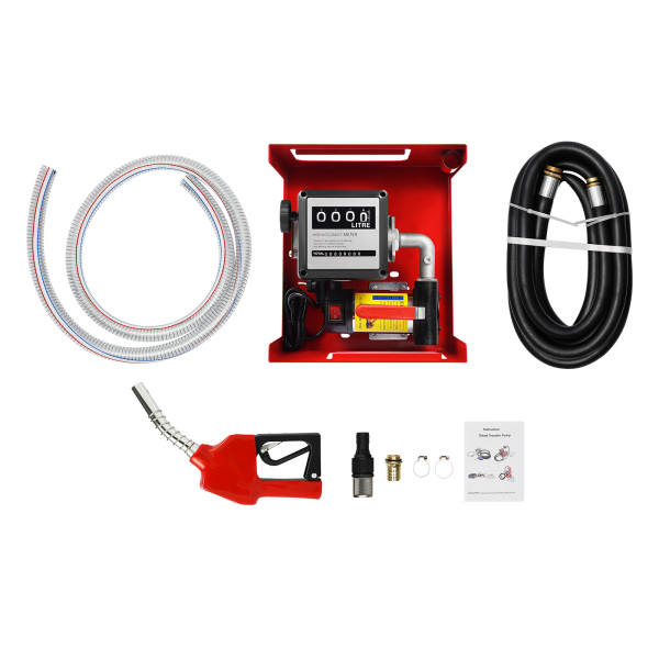 230V 200W 50L/min Dieselpumpe Heizölpumpe Selbstansaugend Zapfpistole + Zählwerk