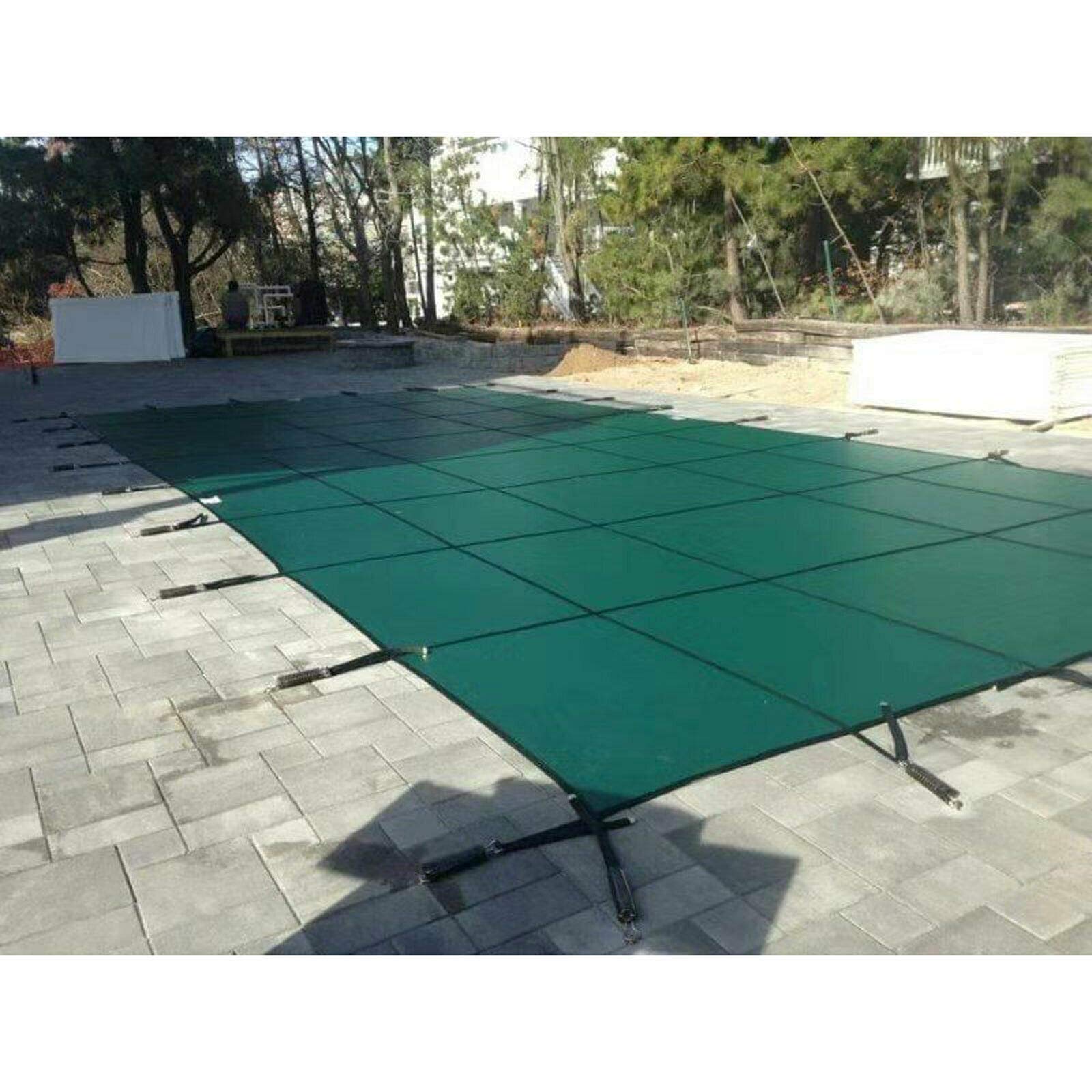 16x32ft Schwimmbad Sicherheitsabdeckung Grün PP Rechteckig Poolplane