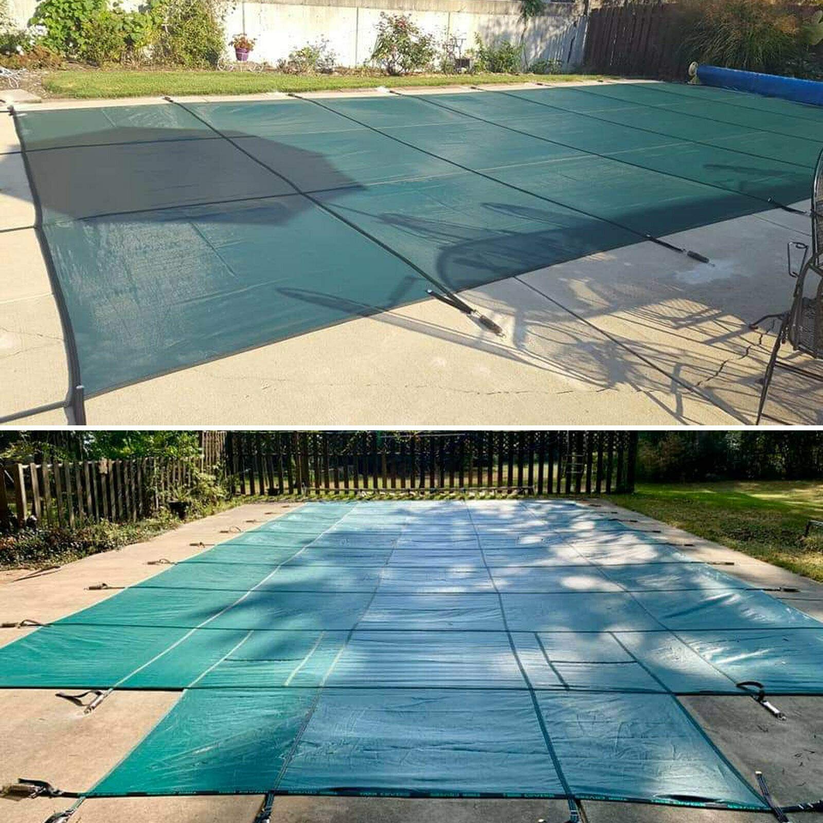 16x32ft Schwimmbad Sicherheitsabdeckung Grün PP Rechteckig Poolplane