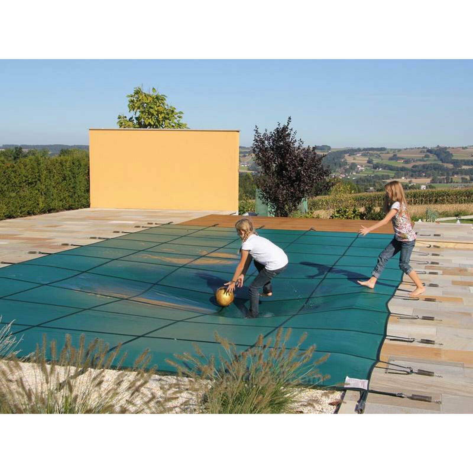 16x32ft Schwimmbad Sicherheitsabdeckung Grün PP Rechteckig Poolplane