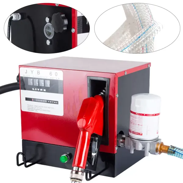60L 550W Dieselpumpe, Selbstansaugende Kraftstoffpumpe Heizöl Pistole, mit Zählwerk