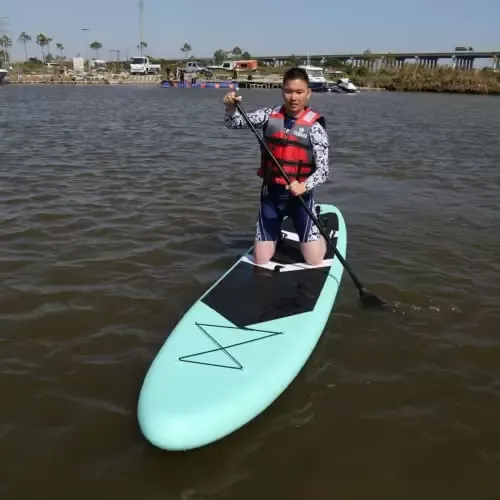 320 x 76 x 15 cm Aufblasbares Paddle Surfing Board Stand Up Paddle Surfboard