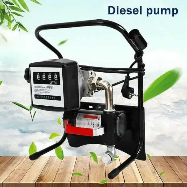 200W 2400L/H Dieselpumpe Heizölpumpe Dieselölpumpe mit Dosierpistole 2XSchlauch