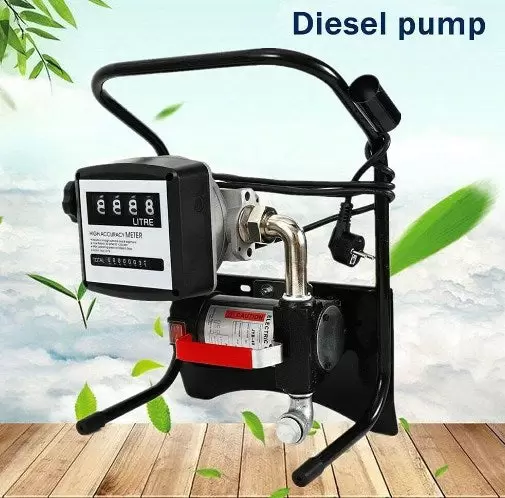 375W 2400L/H Dieselpumpe Heizölpumpe Dieselölpumpe mit Dosierpistole 2XSchlauch