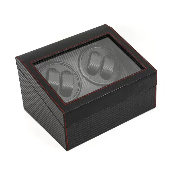 Uhrenbeweger 4+6 Automatikuhren Beweger Uhren Watch Winder Box Uhrenbox PU-Leder Schwarz Uhrenbeweger 4+6 Automatikuhren Beweger Uhren Watch Winder Box Uhrenbox PU-Leder Schwarz