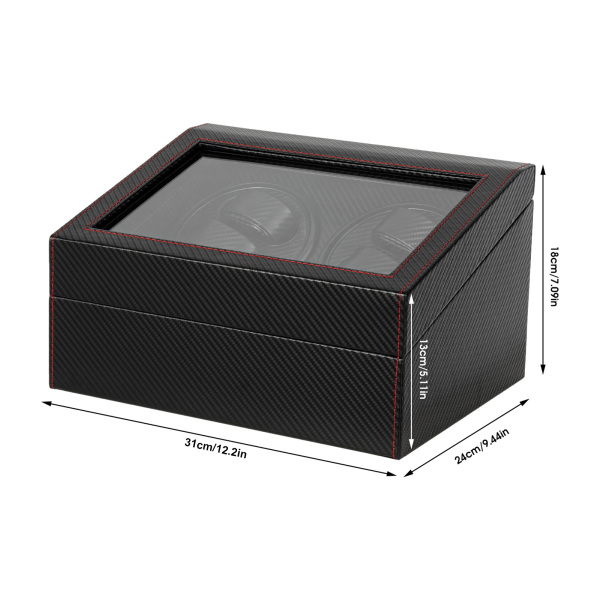 Uhrenbeweger 4+6 Automatikuhren Beweger Uhren Watch Winder Box Uhrenbox PU-Leder Schwarz Uhrenbeweger 4+6 Automatikuhren Beweger Uhren Watch Winder Box Uhrenbox PU-Leder Schwarz