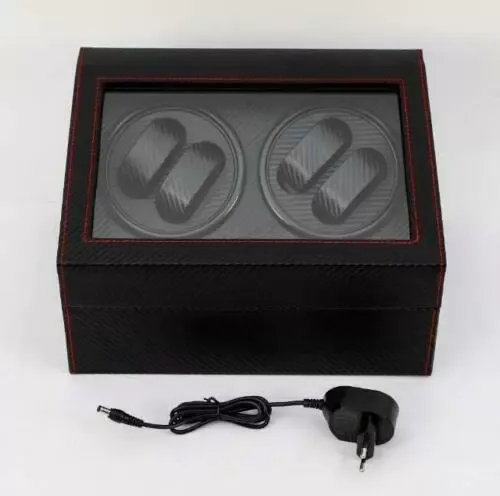 Uhrenbeweger 4+6 Automatikuhren Beweger Uhren Watch Winder Box Uhrenbox PU-Leder Schwarz Uhrenbeweger 4+6 Automatikuhren Beweger Uhren Watch Winder Box Uhrenbox PU-Leder Schwarz