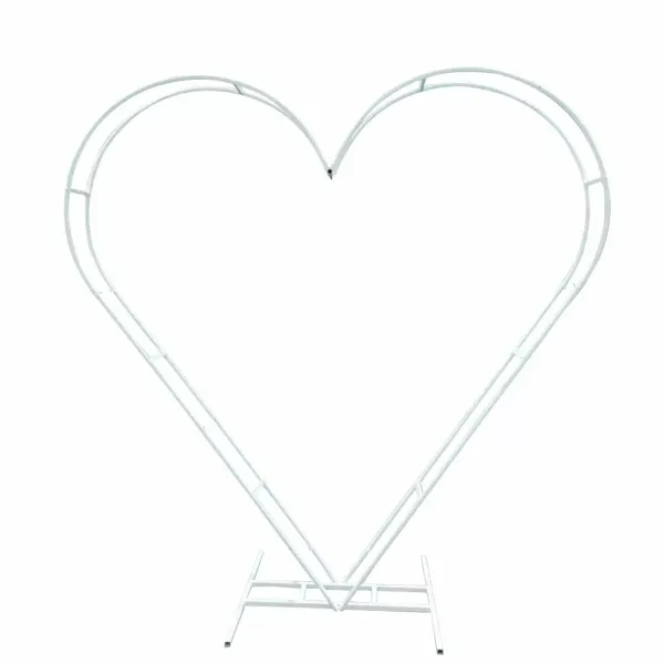 Wedding Arch Blumen Dekorativ Metall Herz Hintergrund Bogen für Hochzeit Geburtstag 205 CM Weiß Farbe