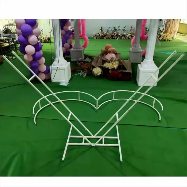 Wedding Arch Blumen Dekorativ Metall Herz Hintergrund Bogen für Hochzeit Geburtstag 205 CM Weiß Farbe