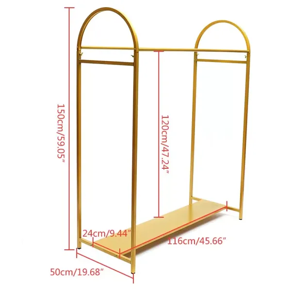Quadrat Kleiderständer Gold Bogenständer Metall, Hochzeitskleid Braut Garderobenständer, Für Zuhause, Geschäft, Hochzeit