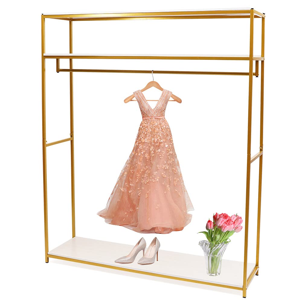 Kleiderständer Gold Hochzeitsbogen Mit Ablage Kleiderbügel Ausstellungsständer Garderobenständer