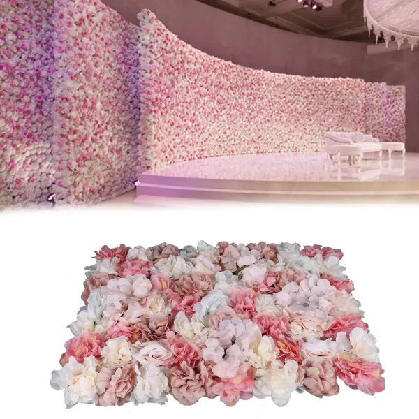 Künstliche Blumen Säule Wand 6X Künstliche Blumenwand Rosenwand DIY Schöne Hintergrunddekoration
