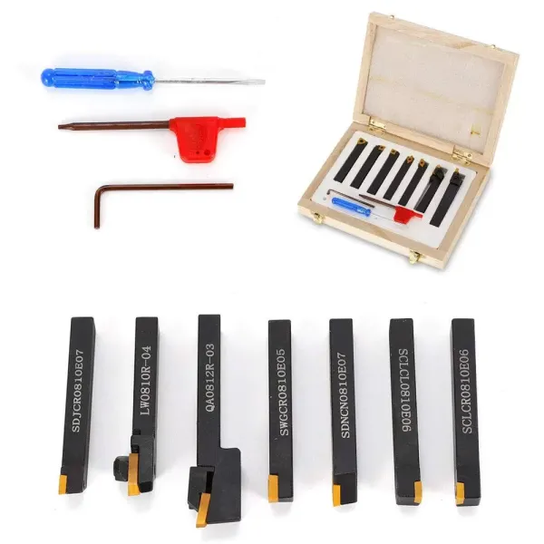 7-teiliges CNC Drehwerkzeug 8 mm Drehmeissel Drehstahl Drehmeißel Set für Drehmaschine