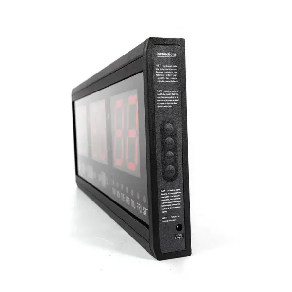 3-Zoll-LED-Wanduhr Digital LED Wanduhr mit Kalender Datum Temperatur Uhr 24-Stunden-Anzeige