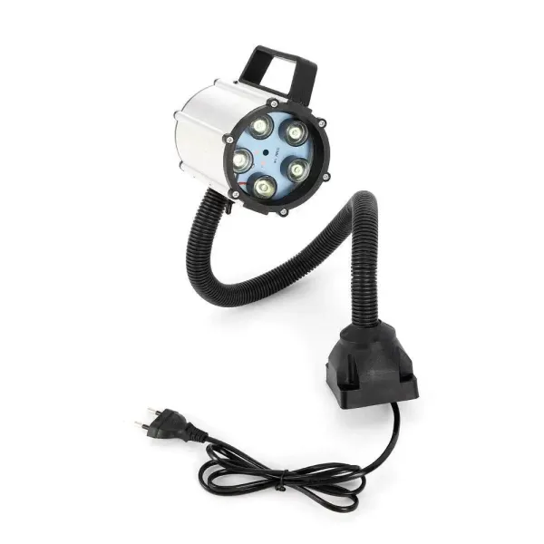 Flexibles Schwanenhals Licht, 5W LED Drehmaschine Lampe Arbeitslicht Wasserdicht Arm Licht mit Feste/Magnetic Base (Feste Basis)