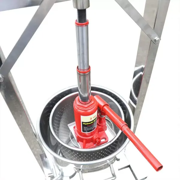 12 L Edelstahl Saftpresse Manuell Fruchtpresse Mit Hydraulischer Wagenheberhilfe Für Winzer