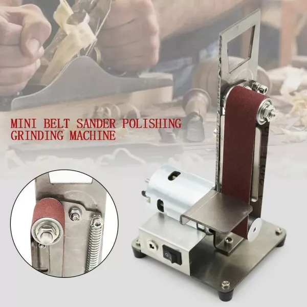 Mini elektrische Bandmaschine DIY Poliermaschine Schleifmaschine Festwinkel Schärfmaschine Mini elektrische Bandmaschine DIY Poliermaschine Schleifmaschine Festwinkel Schärfmaschine