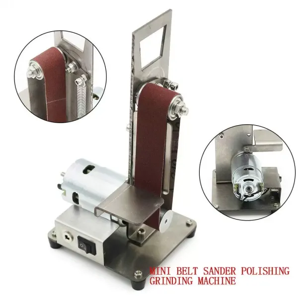 Mini elektrische Bandmaschine DIY Poliermaschine Schleifmaschine Festwinkel Schärfmaschine Mini elektrische Bandmaschine DIY Poliermaschine Schleifmaschine Festwinkel Schärfmaschine