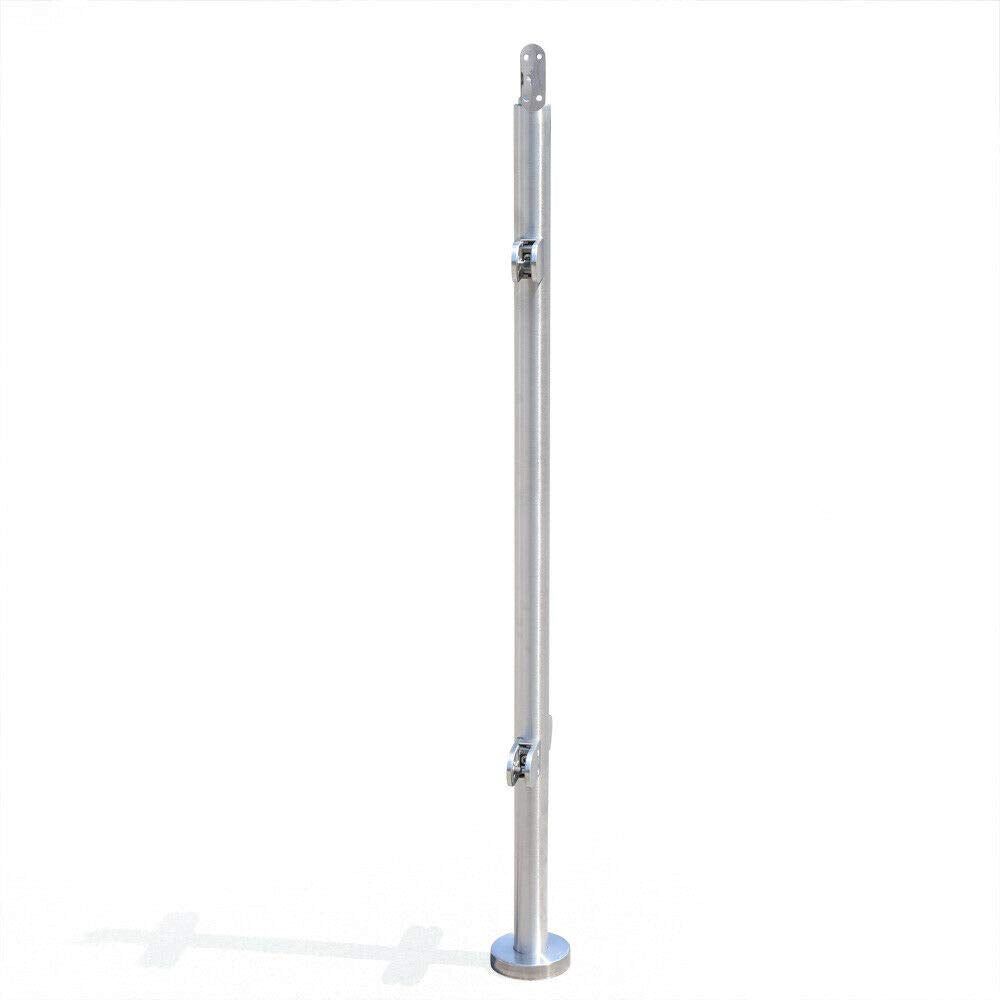 110cm Edelstahl 316 Treppengeländer Zaun Balustrade Geländerendpfosten
