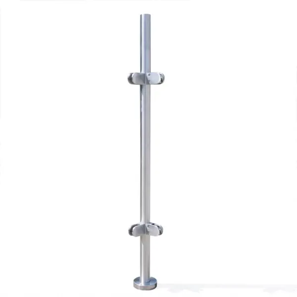 110cm Edelstahl 316 Treppengeländer Zaun Balustrade Geländerendpfosten