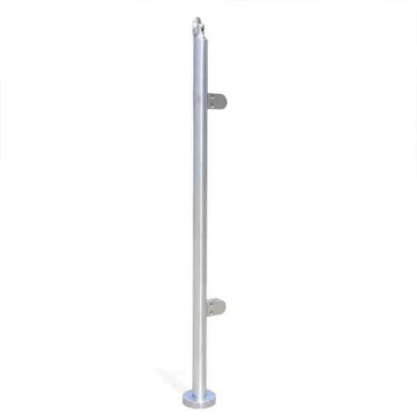 110cm Edelstahl 316 Treppengeländer Zaun Balustrade Geländerendpfosten