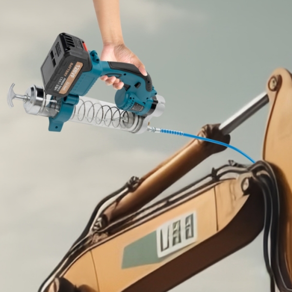 21V Akku-Ölpresse, ohne Akku und Ladegerät, mit Mundstück, Schlauch