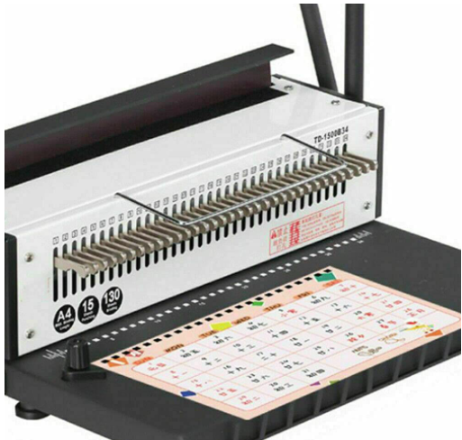 34 Loch Bindemaschine Bindegeräte 130 Blatt Quadratisches Stanz und Drahtbindemaschine für Office Dokumente