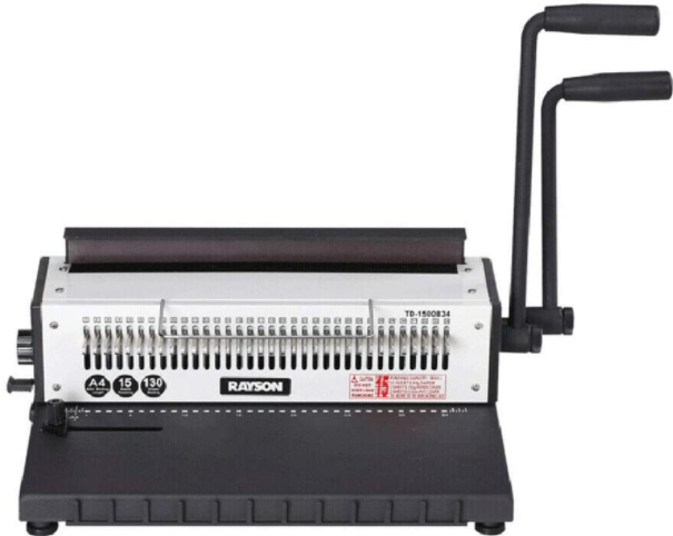 34 Loch Bindemaschine Bindegeräte 130 Blatt Quadratisches Stanz und Drahtbindemaschine für Office Dokumente