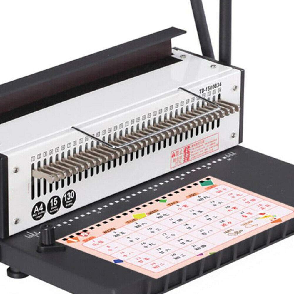 34 Loch Bindemaschine Bindegeräte 130 Blatt Quadratisches Stanz und Drahtbindemaschine für Office Dokumente 34 Loch Bindemaschine Bindegeräte 130 Blatt Quadratisches Stanz und Drahtbindemaschine für Office Dokumente