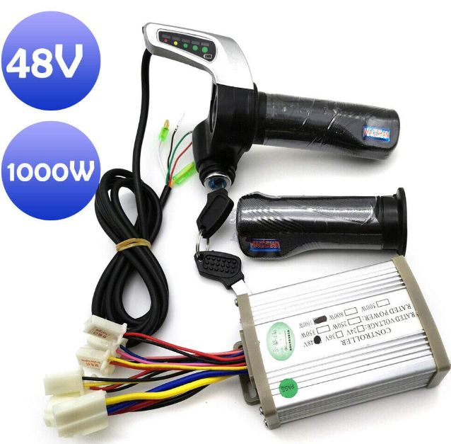 DC 48V 1000W Elektro Scooter Bürstenmotor Controller Steuereinheit Gasgriff Satz