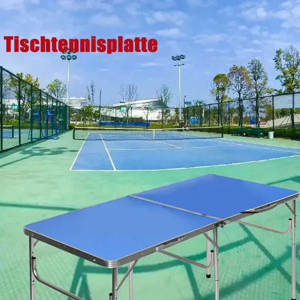 Faltbare Tischtennisplatte 60 * 30 * 30 Zoll mit 2 Schlägern+3 Tischtennisbällen