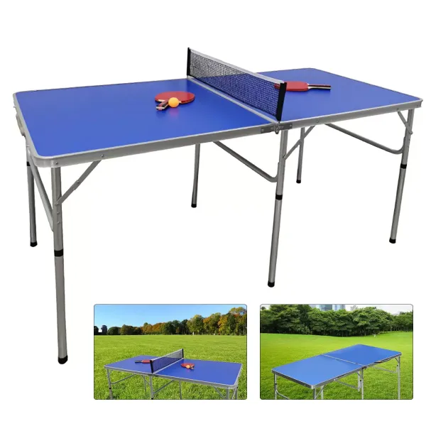 Faltbare Tischtennisplatte 60 * 30 * 30 Zoll mit 2 Schlägern+3 Tischtennisbällen