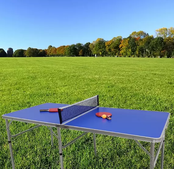 Faltbare Tischtennisplatte 60 * 30 * 30 Zoll mit 2 Schlägern+3 Tischtennisbällen