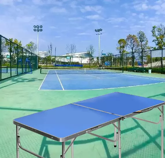 Faltbare Tischtennisplatte 60 * 30 * 30 Zoll mit 2 Schlägern+3 Tischtennisbällen
