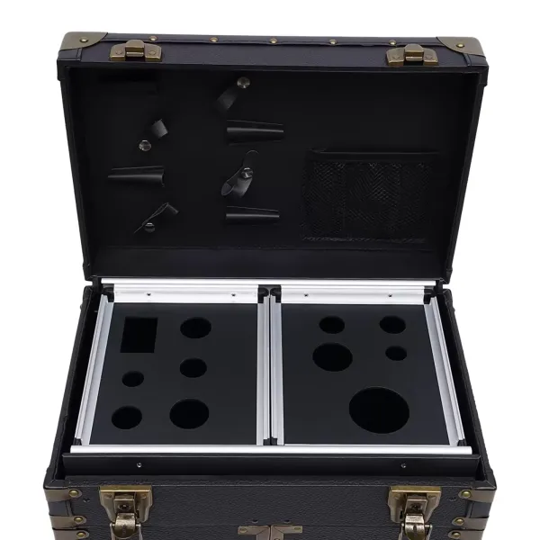 Rollende Abschließbare Make-up Kosmetikkoffer Trolley mit Haartrockner Halter
