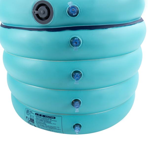Aufblasbare Badewanne für Erwachsene mit kabelloser elektrischer Luftpumpe, geeignet für Warmwasserbäder und Eisbäder, blau