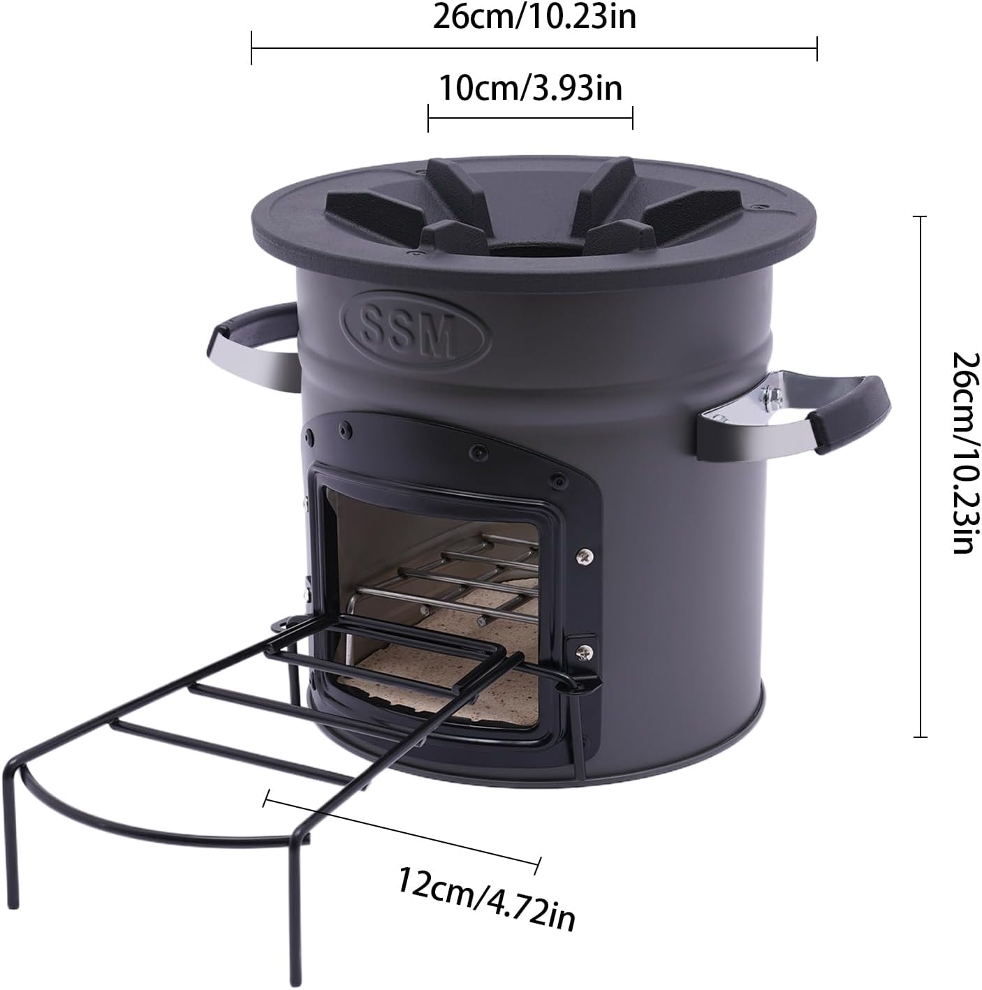 CNCEST BBQ Raketenofen Feuerstelle Ofen Grill Camping Holzofen Zylindrisch Campingkocher CNCEST BBQ Raketenofen Feuerstelle Ofen Grill Camping Holzofen Zylindrisch Campingkocher