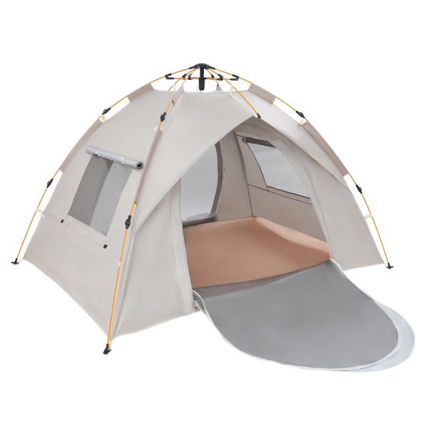 Zelt mit Netzfenstern, Pop-up-Zelt, Familienzelt für Familiencamping, Reisen und Angeln