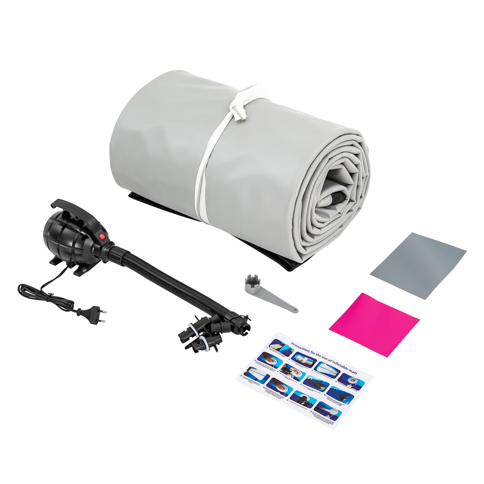 CNCEST 1*3m Gymnastikmatte, aufblasbare Fitness-Matte mit beinhaltet Tragetasche und elektrische Luftpumpe CNCEST 1*3m Gymnastikmatte, aufblasbare Fitness-Matte mit beinhaltet Tragetasche und elektrische Luftpumpe