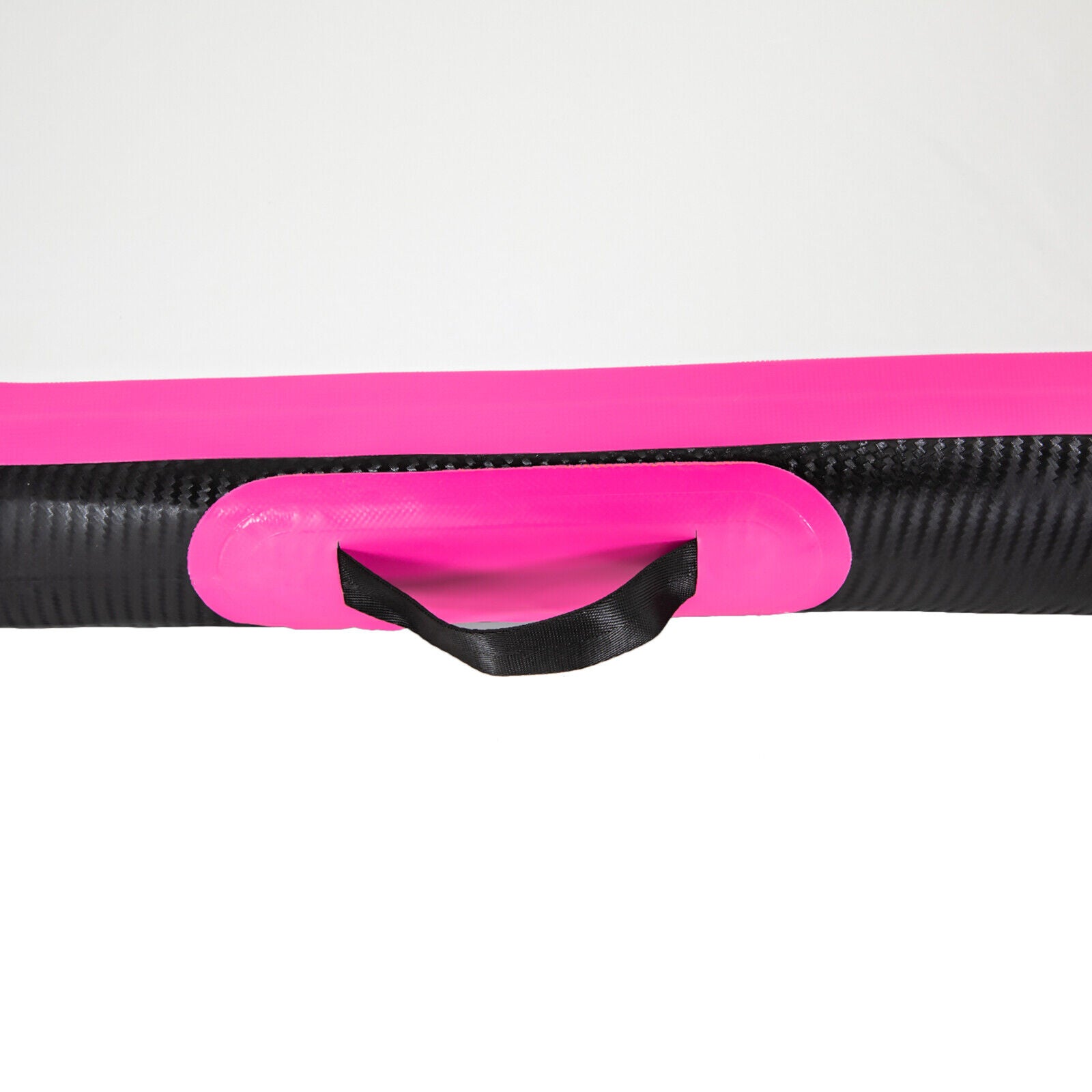 CNCEST 1*4m Gymnastikmatte Tumbling Matte schwarz und rosa mit Luftpumpe für Zuhause, im Freien, Yoga