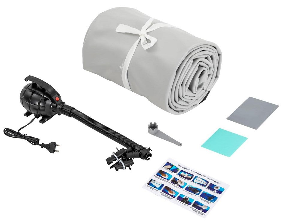 CNCEST 1*4m Aufblasbar Airtrack Gymnastikmatte mit Luftpumpe Trainingsmatte Sportmatte für Yoga