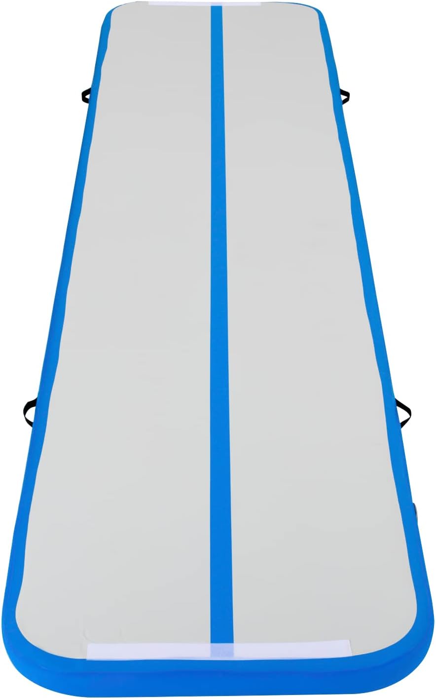 CNCEST 1 * 3 Meter Aufblasbare Gymnastikmatte, Fitness-Matte, Yogamatte, mit Tragetasche und Elektrische Luftpumpe