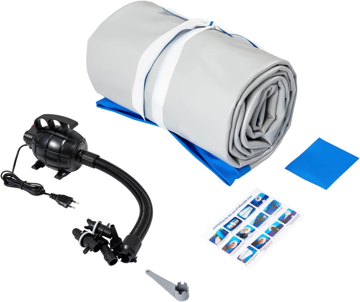 CNCEST 1 * 3 Meter Aufblasbare Gymnastikmatte, Fitness-Matte, Yogamatte, mit Tragetasche und Elektrische Luftpumpe CNCEST 1 * 3 Meter Aufblasbare Gymnastikmatte, Fitness-Matte, Yogamatte, mit Tragetasche und Elektrische Luftpumpe