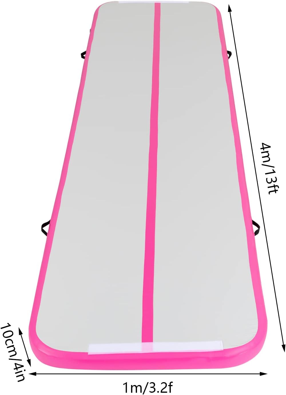 CNEST 1*4m Rosa aufblasbare Gymnastikmatte mit elektrischer Pumpe, 4inches Stärke PVC Tumbling Matte CNEST 1*4m Rosa aufblasbare Gymnastikmatte mit elektrischer Pumpe, 4inches Stärke PVC Tumbling Matte