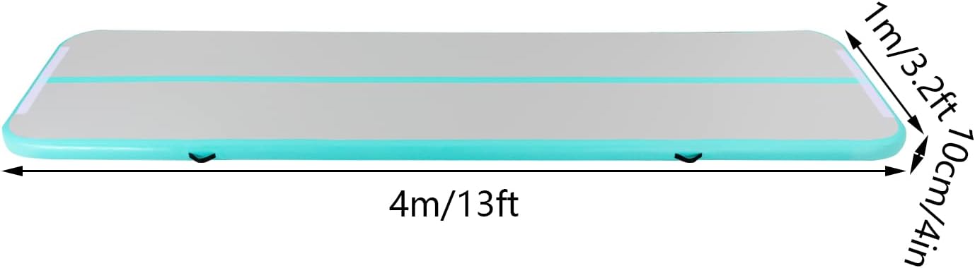 CNCEST 1*4M Pfefferminzgrün Aufblasbar Gymnastikmatte Fitness-Matte Gymnastik Tumblingmatte Mit Elektrischer Luftpumpe CNCEST 1*4M Pfefferminzgrün Aufblasbar Gymnastikmatte Fitness-Matte Gymnastik Tumblingmatte Mit Elektrischer Luftpumpe