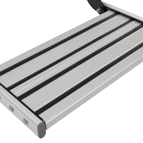 Klappbare Wohnmobil-Stufe, Wohnmobil-Camper-Stufe, manuelle Wohnmobil-Stufe mit LED-Licht für Wohnmobile, Camper, Wohnwagen